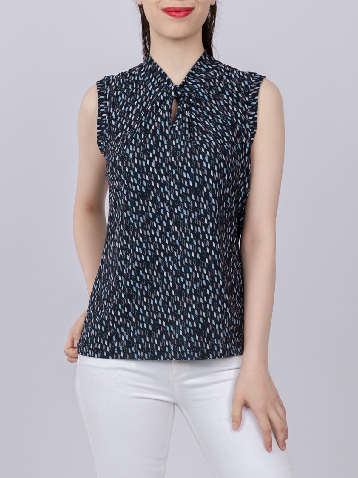 Knot Neck Knit Top