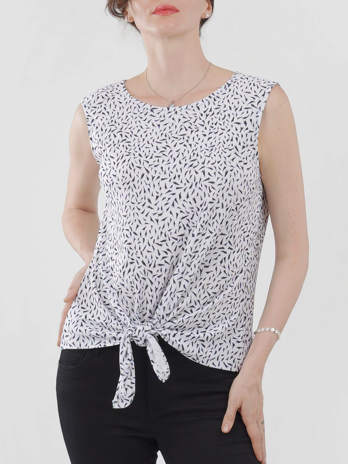 Tie Waist Sleeveless Top