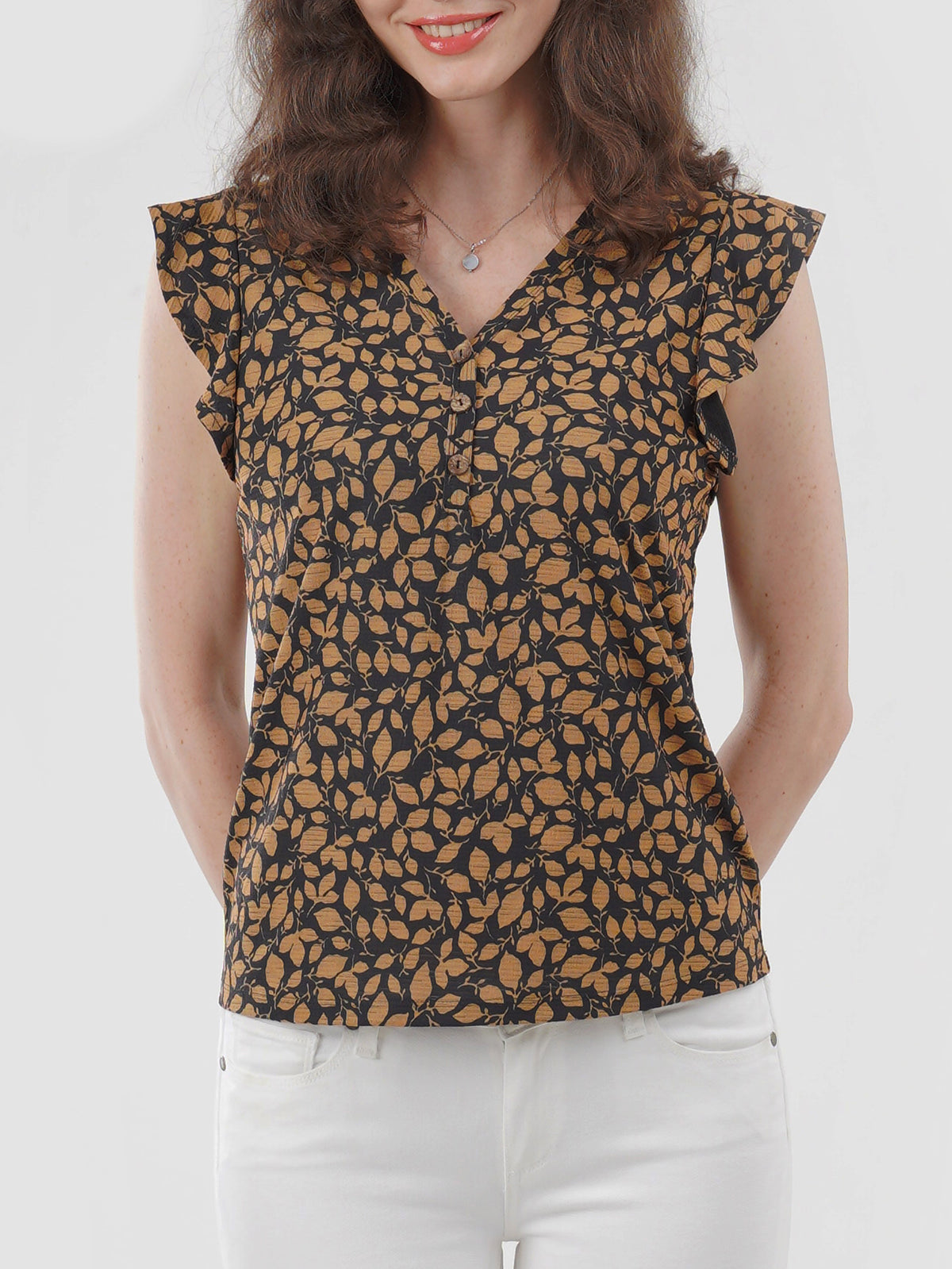 Flutter Cap Sleeve Top