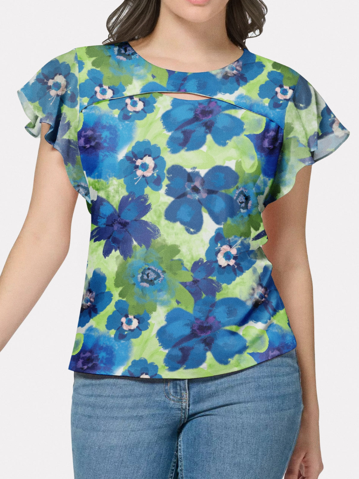 Cutout Short Sleeve Top