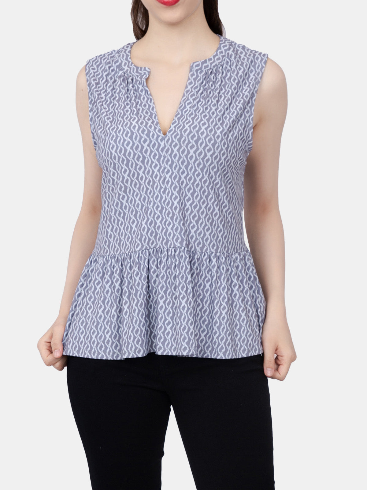 Flare Detail Knit Top