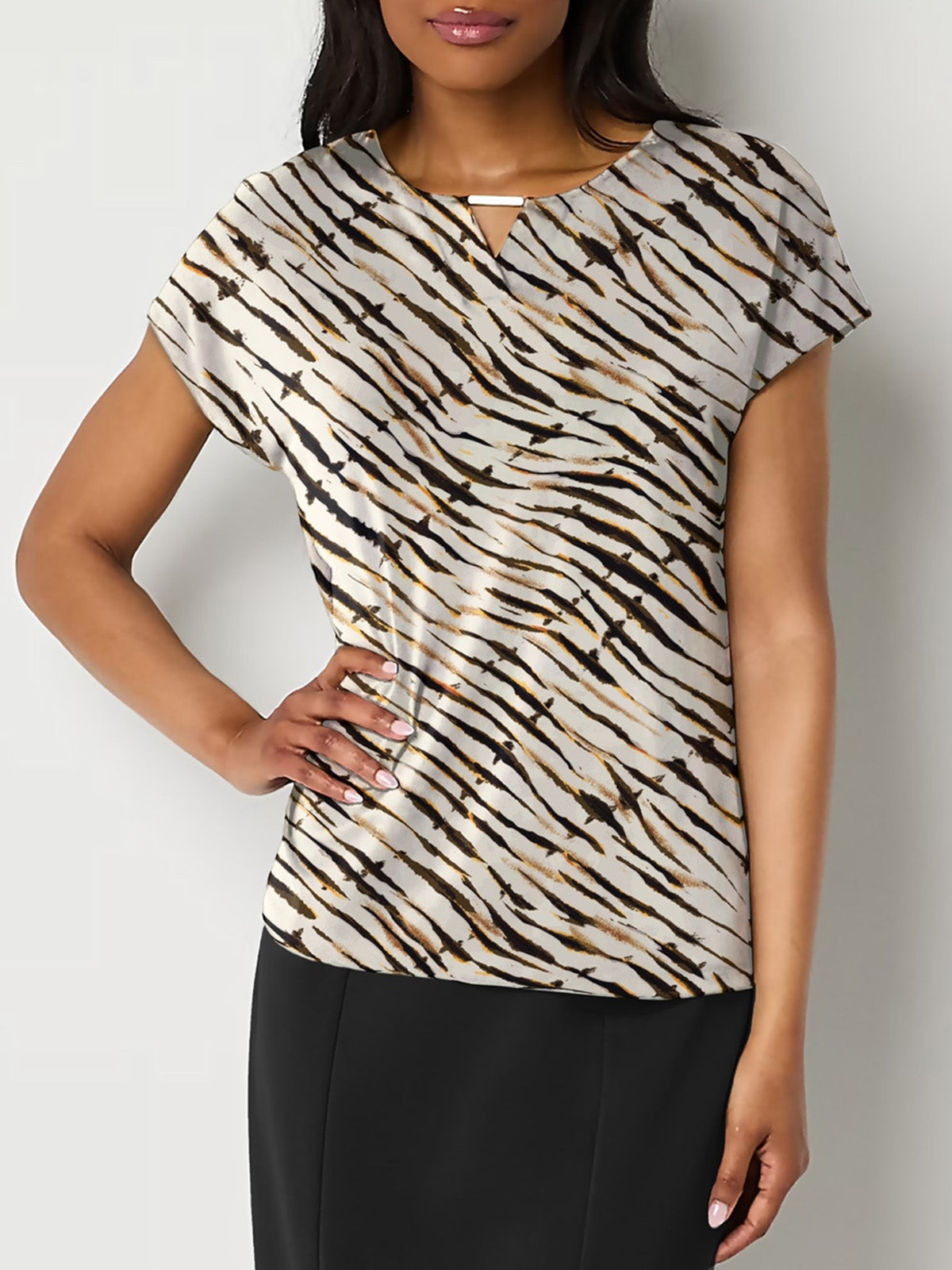 Hardware Detail Cap Sleeves