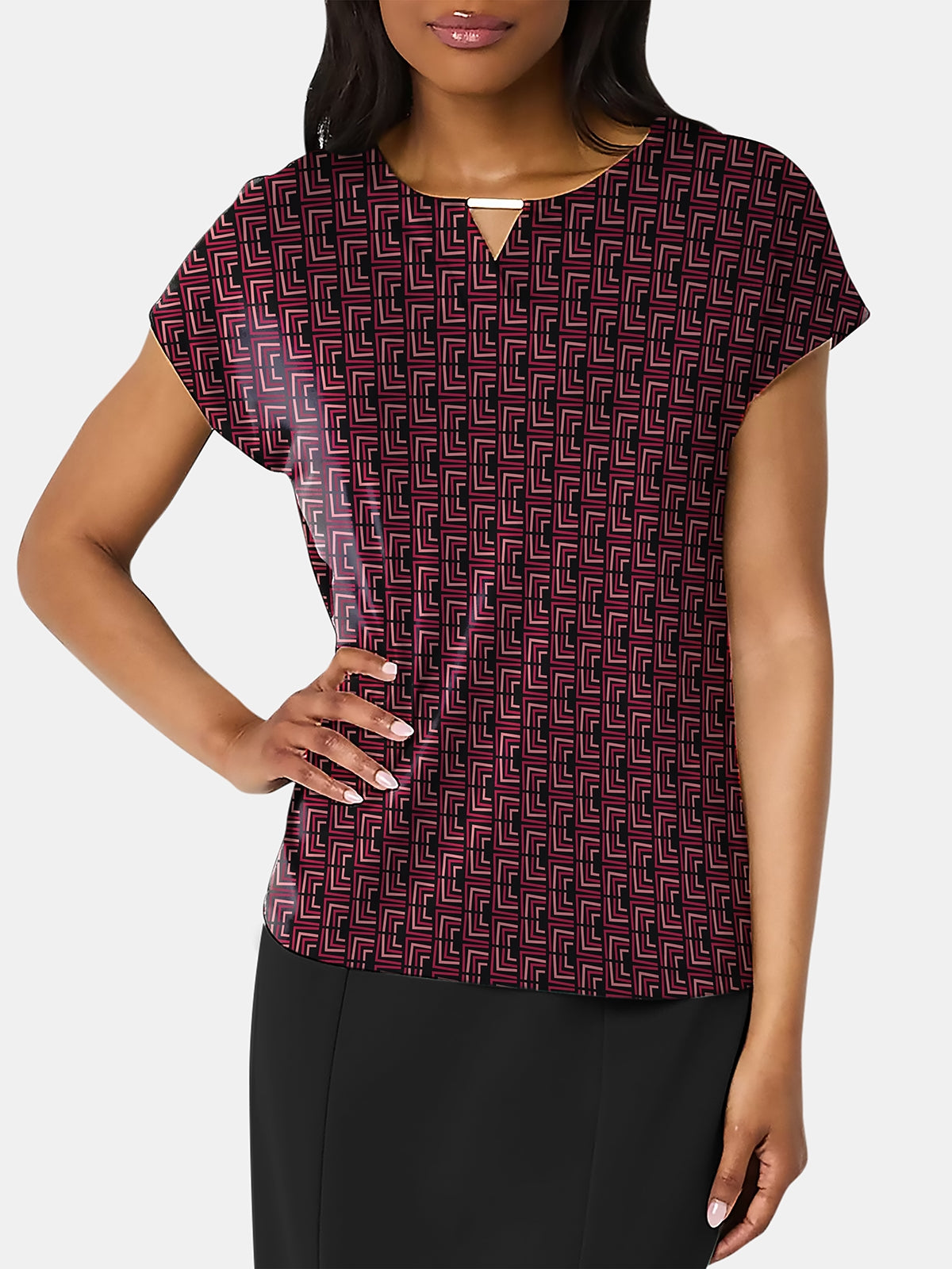 Hardware Detail Cap Sleeves