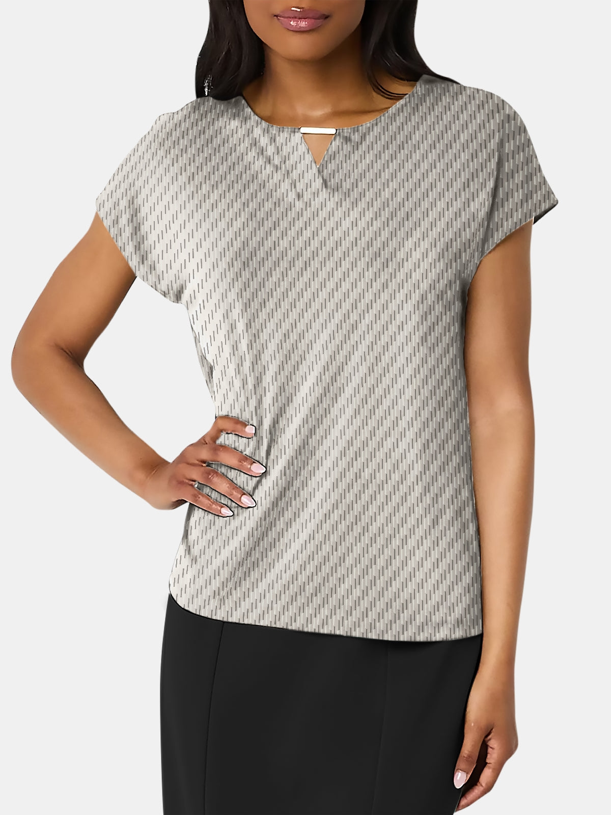 Hardware Detail Cap Sleeves