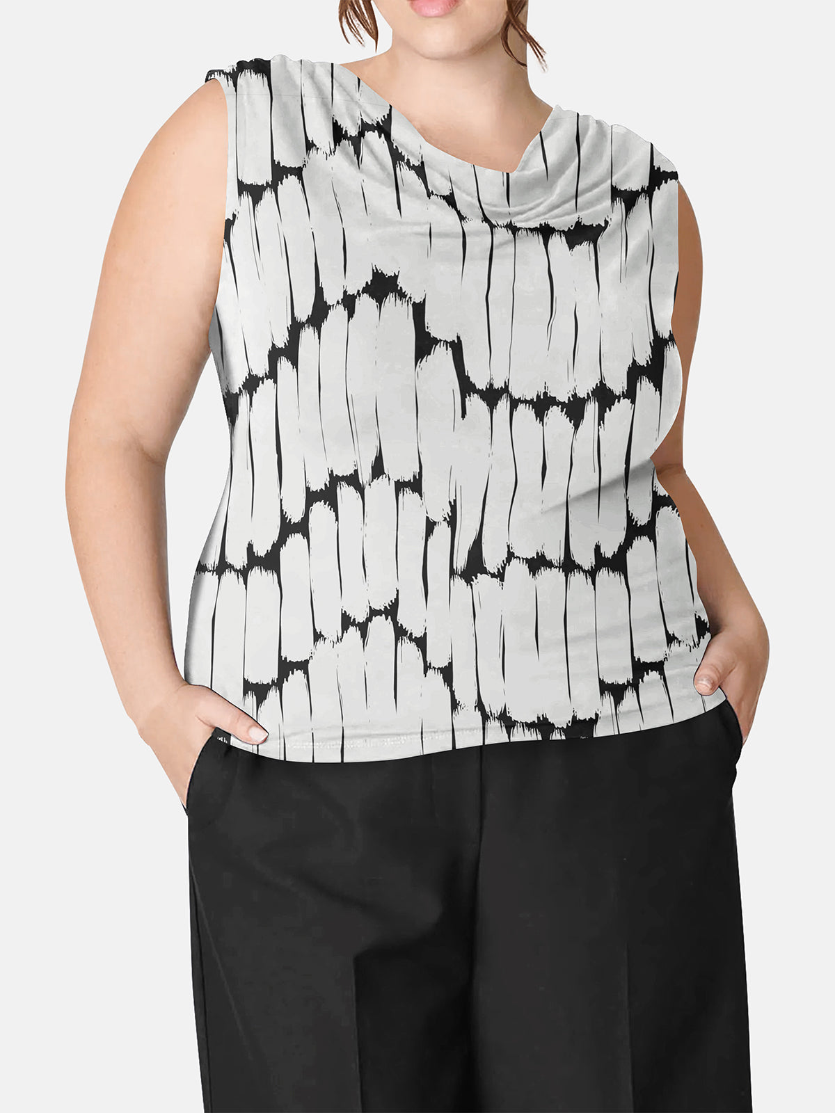 Cowl Neckline Top - PLUS SIZE