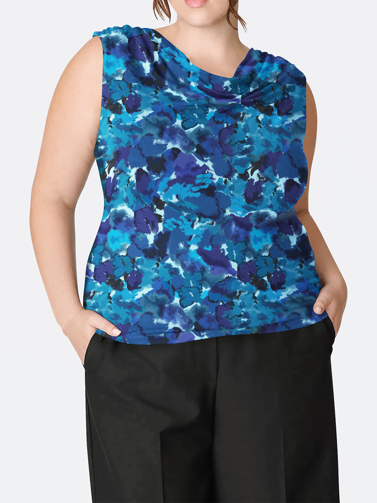 Cowl Neckline Top - PLUS SIZE